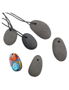 Piedras Planas de Río CYLHCM 6PCS Perforadas para Pintar 2-2.5cm