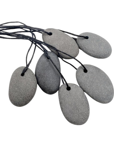 Piedras Planas de Río CYLHCM 6PCS Perforadas para Pintar 2-2.5cm