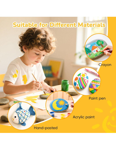 Rocas de Río para Pintar Simetufy 20 PCS 8.4-11.4 cm DIY