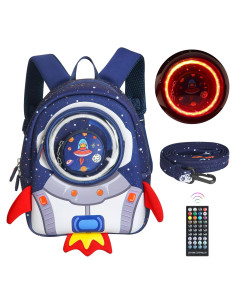 Mochila LED para Niños Yisibo Cohete 23L con Correa 3-6 años