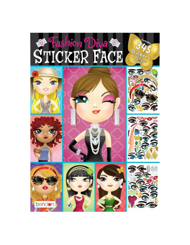 Bloc de Pegatinas Crea-Un-Rostro Bendon Fashion Diva