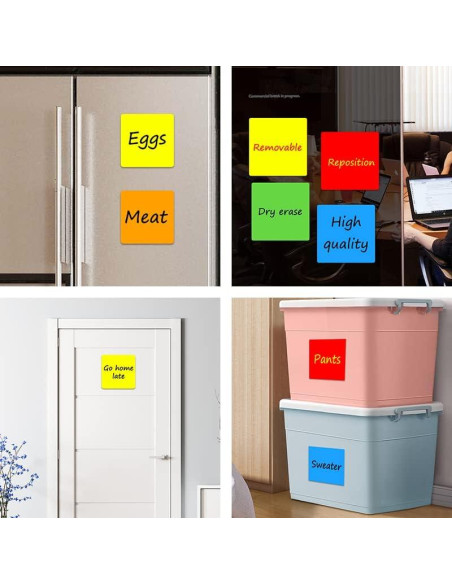 Notas Adhesivas Borrables MVISUAL 10x10 cm y 12.7x17.8 cm