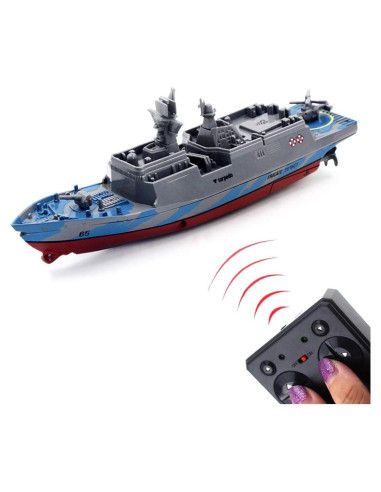 Barco de Control Remoto Militar Tipmant RC 15.5 cm Gris