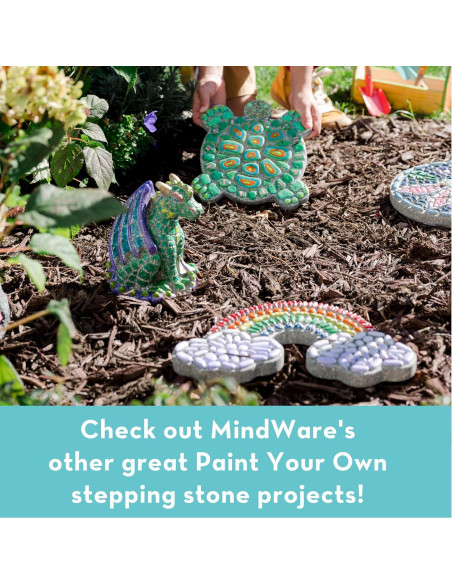 MindWare Ladrillo de Paso para Pintar - Luna y Estrellas 25.4x22.86 cm