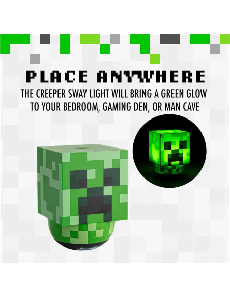 Luz de Balanceo Creeper Paladone - Lámpara LED Verde 13cm