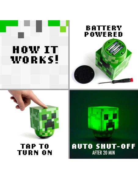 Luz de Balanceo Creeper Paladone - Lámpara LED Verde 13cm