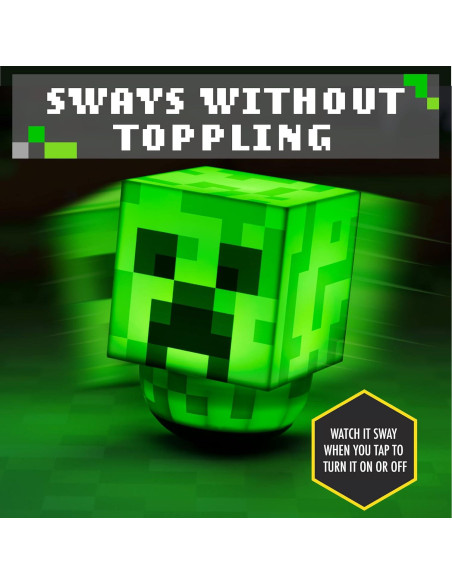 Luz de Balanceo Creeper Paladone - Lámpara LED Verde 13cm