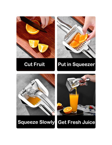 Exprimidor de Limón Manual AUAM de Acero Inoxidable 0.24L