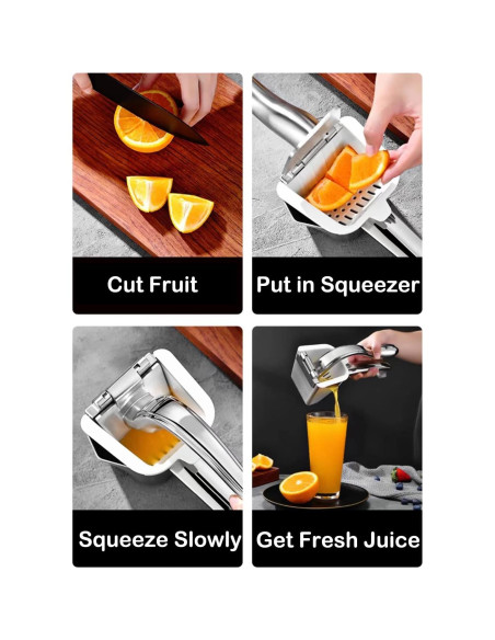 Exprimidor de Limón Manual AUAM de Acero Inoxidable 0.24L