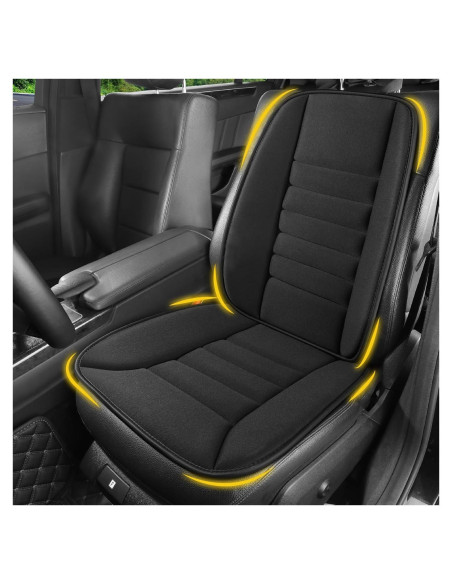 Cojín de Asiento Ergonómico Lofty Aim con Soporte Lumbar - Negro