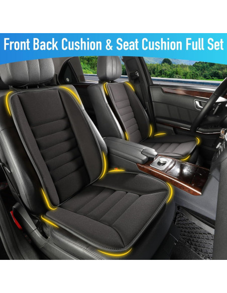 Cojín de Asiento Ergonómico Lofty Aim con Soporte Lumbar - Negro