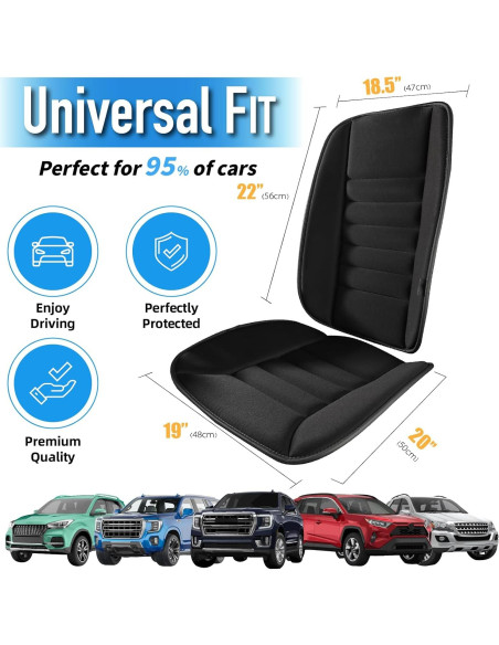 Cojín de Asiento Ergonómico Lofty Aim con Soporte Lumbar - Negro