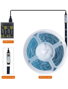 Luces de tira LED RGB 4m a pilas con control remoto y app 2