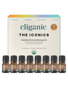 Set de Aceites Esenciales Orgánicos Cliganic - 8 Piezas 100% Puro