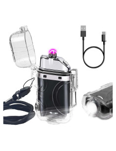 Encendedor Eléctrico de Plasma SKRFIRE Recargable USB a Prueba de Viento