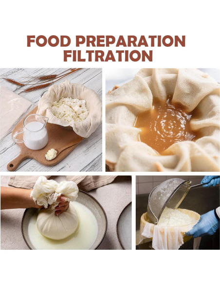 Paños de Queso Reutilizables Metflavor 3PCS 51x51cm Algodón