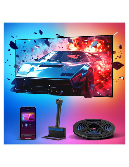 Retroiluminación LED Ailofy 2.4m para TV 40-50" con Cámara