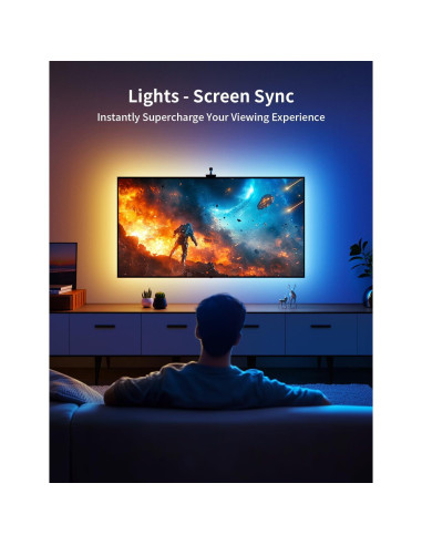 Retroiluminación LED Ailofy 2.4m para TV 40-50" con Cámara