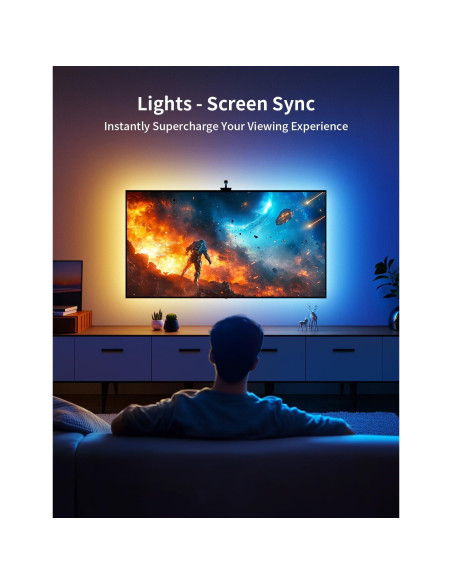 Retroiluminación LED Ailofy 2.4m para TV 40-50" con Cámara