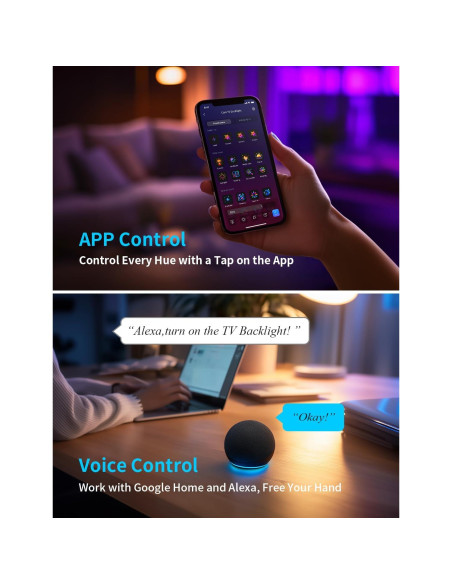 Retroiluminación LED Ailofy 2.4m para TV 40-50" con Cámara