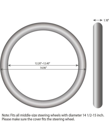 Cubierta de Volante Deportivo Elantrip 37-39 cm Antideslizante