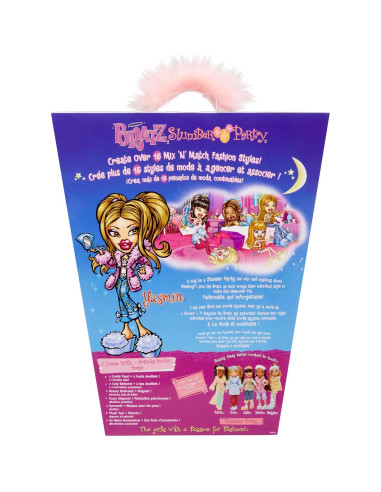 Muñeca Bratz Yasmin Fiesta de Sueños con 2 Pijamas y Accesorios