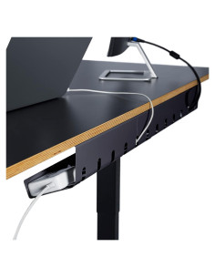 Organizador de Cables Pamo - Juego de 2 Bajo Escritorio Negro