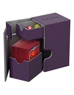 Caja de Barajas Ultimate Guard Flip'n'Tray 80+ Púrpura/Gris
