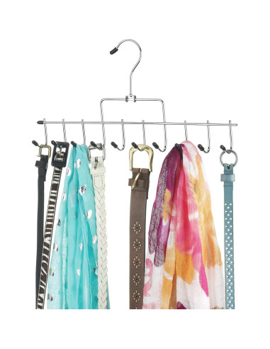 Perchero de Accesorios Whitmor 10 Ganchos Cromo Negro