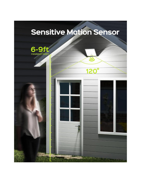 Luces Solares Exteriores JACKYLED 113 LEDs con Sensor Movimiento Luces Solares Exteriores JACKYLED 113 LEDs con Sensor Movimiento