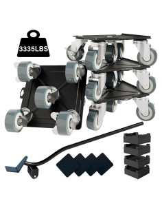 Carretilla de Muebles KAZBFDUB con 5 Ruedas y 1518 kg Capacidad