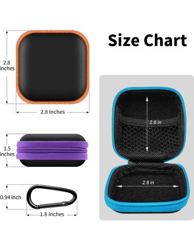 Funda Cuadrada MOLOVA para Auriculares 5 Pack Multicolor