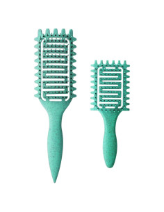 Cepillo Definidor de Rizos Yingbtr 2Pcs Verde - Ventilado y Ergonomico