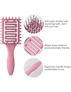 Cepillo Definidor de Rizos Yingbtr 2Pcs Verde - Ventilado y Ergonomico 2