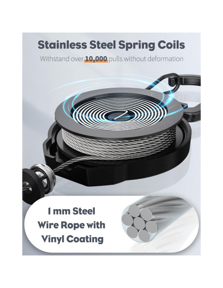 Portacarnet Retráctil Uniclife con Clip y Anillo de Llave Portacarnet Retráctil Uniclife con Clip y Anillo de Llave