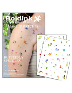 Parches de Maquillaje Facial Boldink - 2 Piezas Mariposa Impermeables
