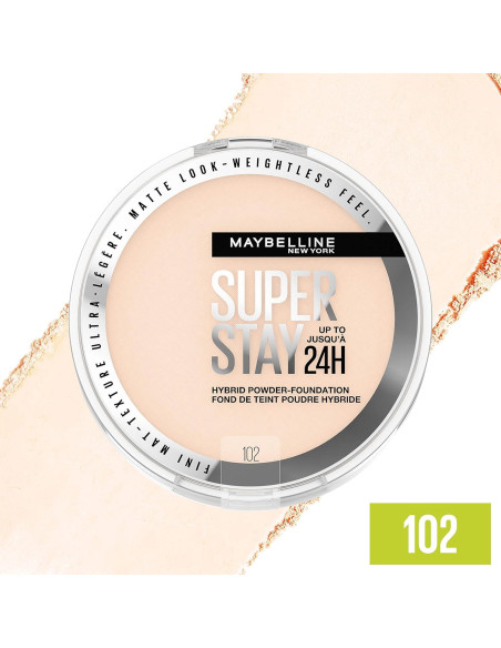 Maybelline Super Stay Polvo-Fundación Híbrido 102 - 59.83g Maybelline Super Stay Polvo-Fundación Híbrido 102 - 59.83g