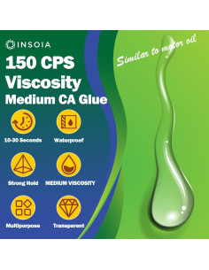 Pegamento CA Medio INSOIA 20g Adhesivo Cianoacrilato Rápido 2