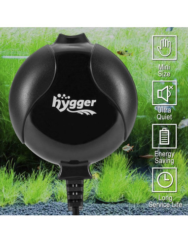 Bomba de Aire Silenciosa Hygger HG-811 para Acuario 1.5W 1-15 Galones