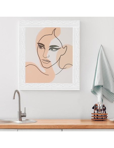 Moldura de Espuma Autoadhesiva QoTang 230 x 8 cm Blanca