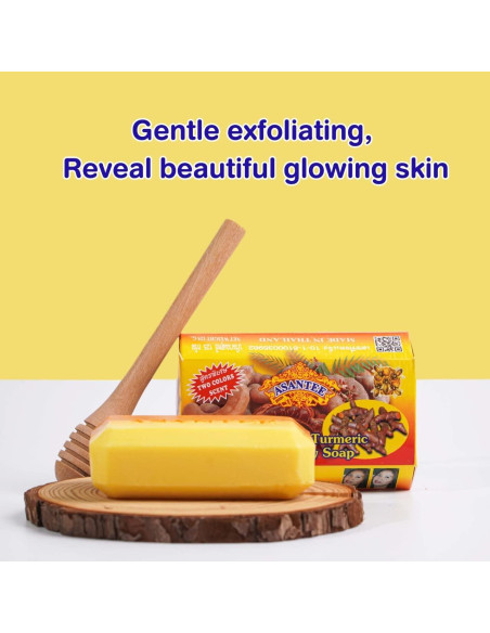 Jabón Limpiador Asantee de Tamarindo y Cúrcuma con Miel - Paquete de 6 Jabón Limpiador Asantee de Tamarindo y Cúrcuma con Miel - Paquete de 6