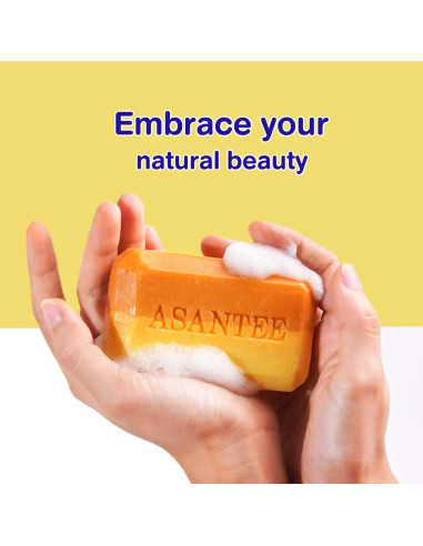 Jabón Limpiador Asantee de Tamarindo y Cúrcuma con Miel - Paquete de 6