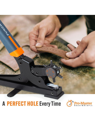 Perforador de Agujeros de Escritorio Pro-Master para Cinturones