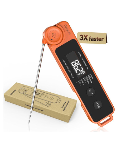 Termómetro Digital de Carne Ultra Rápido IP67 Mandarina