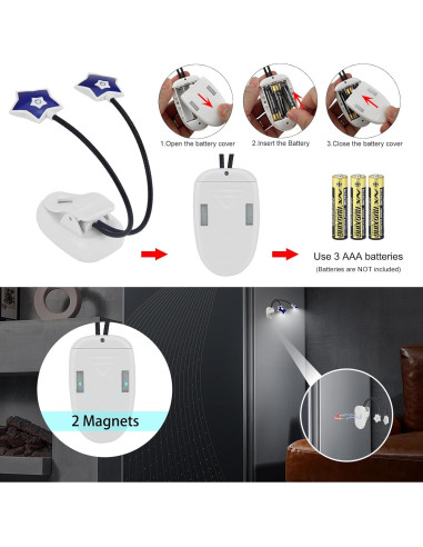 Luz de Lectura LED LUXSWAY Doble Cabeza 2 Niveles Brillo