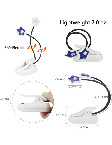 Luz de Lectura LED LUXSWAY Doble Cabeza 2 Niveles Brillo