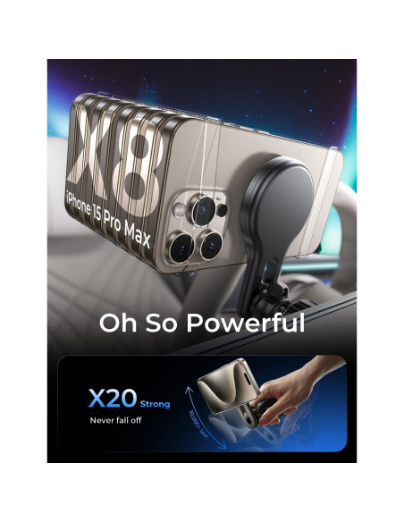 Soporte Cargador Inalámbrico MagSafe LISEN 15W para Auto Plata