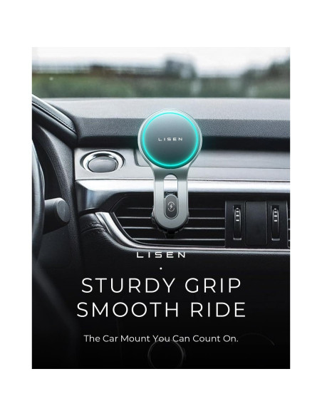 Soporte Cargador Inalámbrico MagSafe LISEN 15W para Auto Plata