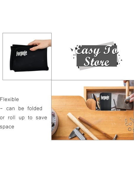 Alfombrilla de Silicona Antiadherente Foepoge 70.9x50.8cm Negra