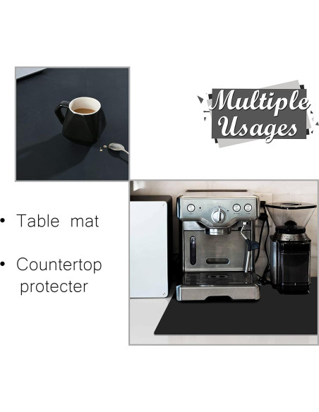 Alfombrilla de Silicona Antiadherente Foepoge 70.9x50.8cm Negra